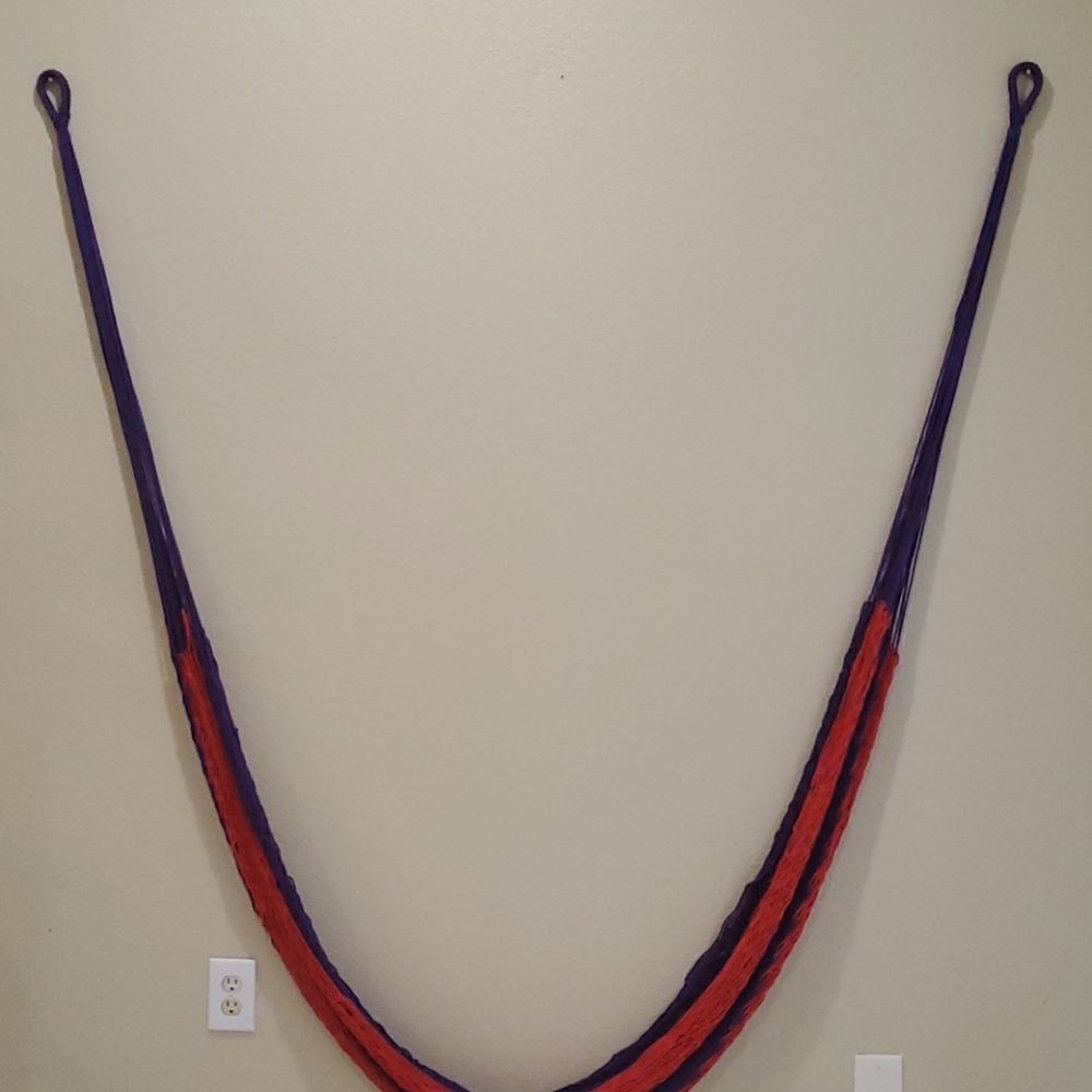 Hand woven hammock